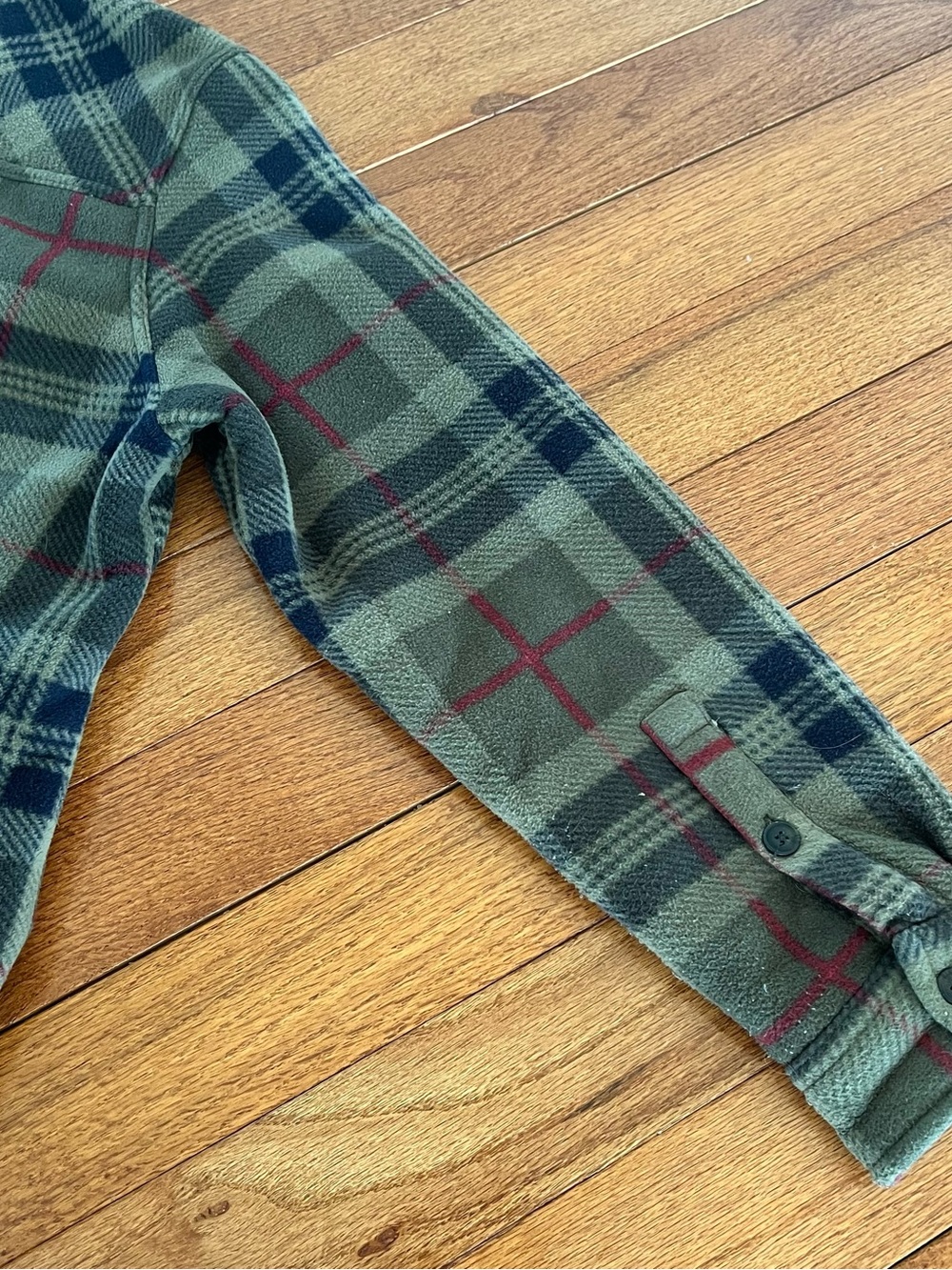 Freedom Foundry Sherpa Lined Flannel Plaid Olive Green Shacket Size Medium - Picture 10 of 10